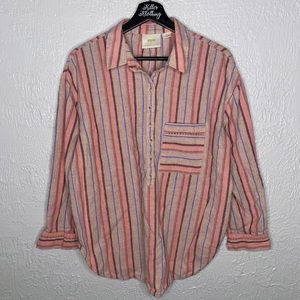 Maeve By Anthropologie Pastel Button Down Blouse